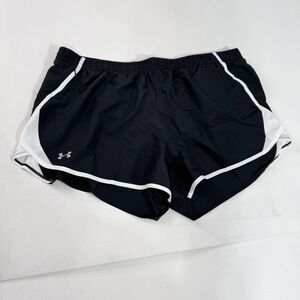 Under Armour UA Fly By Shorts Womens 3XL Black Running 3 Inch Lined Loose Gym